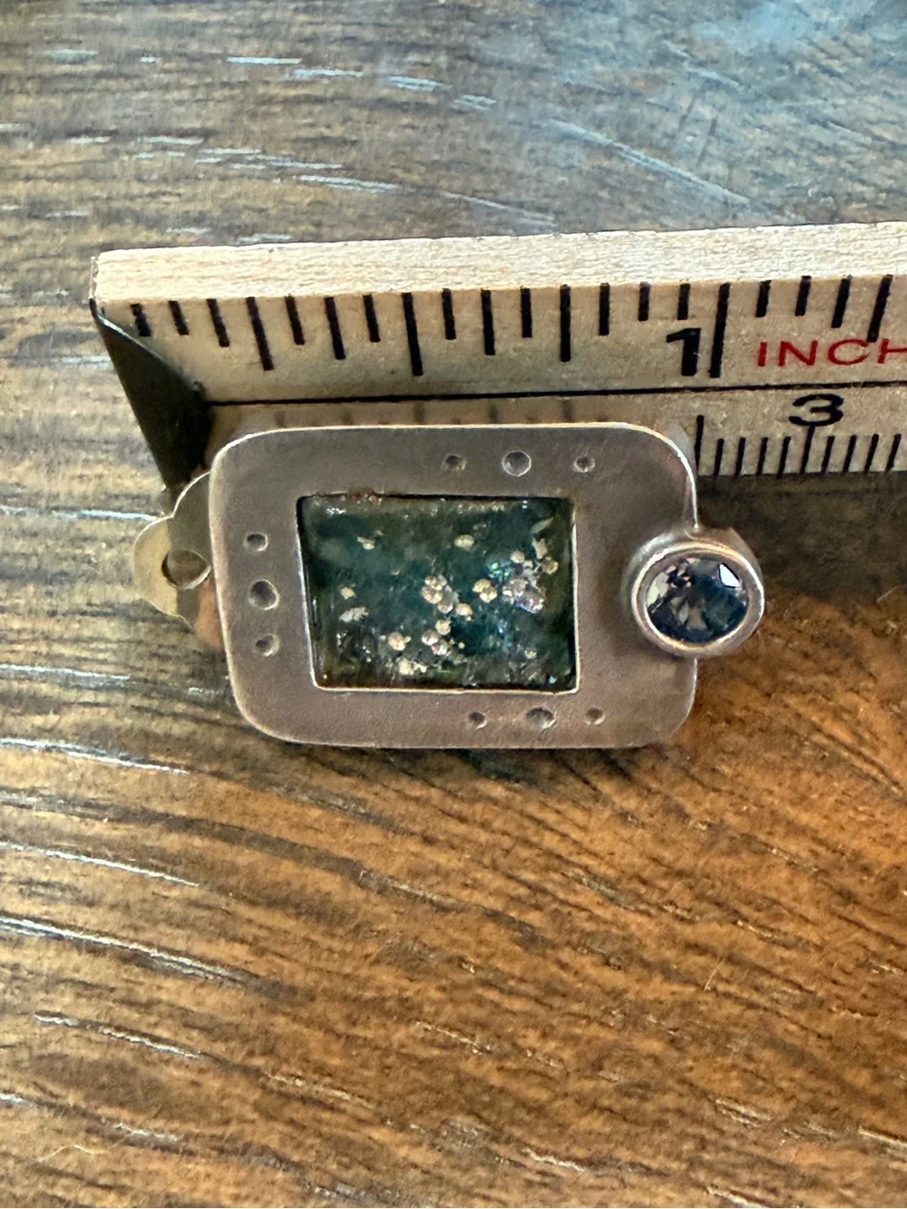 Sterling Silver Roman Glass and Faceted Quartz Clip on Earrings